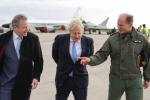 Karl with Boris Johnson at RAF Waddington earlier in 2022