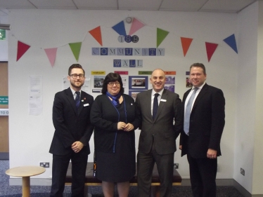 Karl meets with the team at Lincoln's TSB Branch