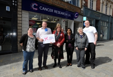 Karl visits the Cancer Research UK Shop